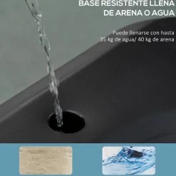 Homcom - Canasta completa baloncesto con base 314 cm