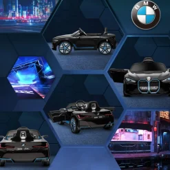 Homcom - Coche elécrico BMW i4 Negro