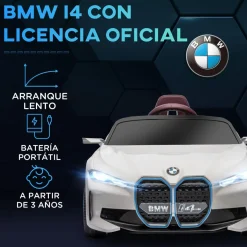 Homcom - Coche elécrico BMW i4 Blanco