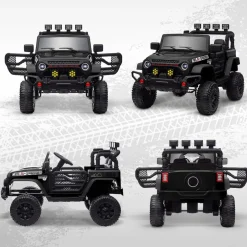 Homcom - Coche eléctrico batería 12 V con mando a distancia Negro