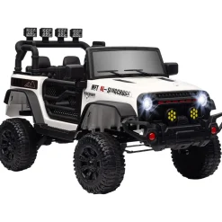 Homcom - Coche eléctrico batería 12 V con mando a distancia Blanco