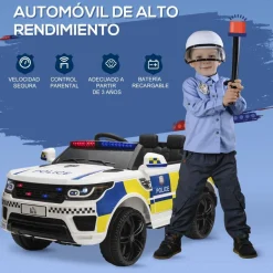 Homcom - Coche eléctrico de policía con mando