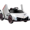Homcom - Coche Eléctrico Lamborghini Veneno Blanco