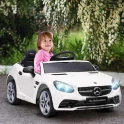 Homcom - Coche eléctrico Mercedes blanco