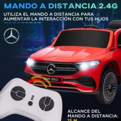 Homcom - Coche Eléctrico Mercedes-Benz EQA Rojo