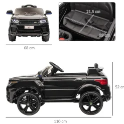 Homcom - Coche eléctrico SUV negro