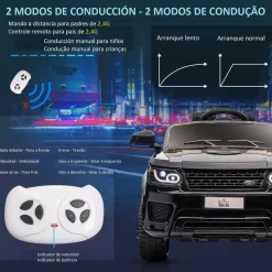 Homcom - Coche eléctrico SUV negro