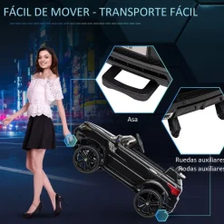 Homcom - Coche eléctrico SUV negro