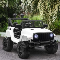 Homcom - Coche todoterreno eléctrico blanco