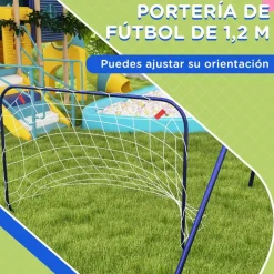Homcom - Columpio infantil con portería y canasta