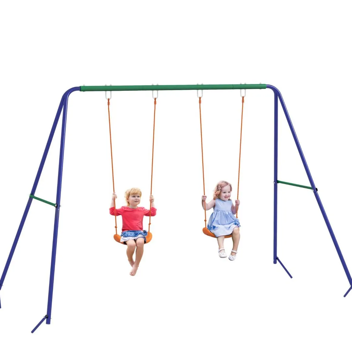 Homcom - Columpio infantil doble asiento