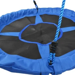 Homcom - Columpio Nido Infantil Azul y Negro HomCom