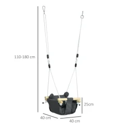 Homcom - Columpio para bebés con altura ajustable