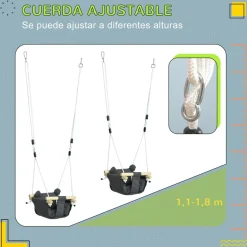 Homcom - Columpio para bebés con altura ajustable