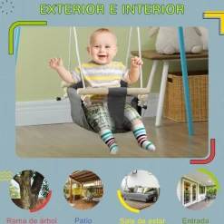 Homcom - Columpio para bebés con altura ajustable