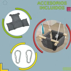 Homcom - Columpio para bebés con altura ajustable