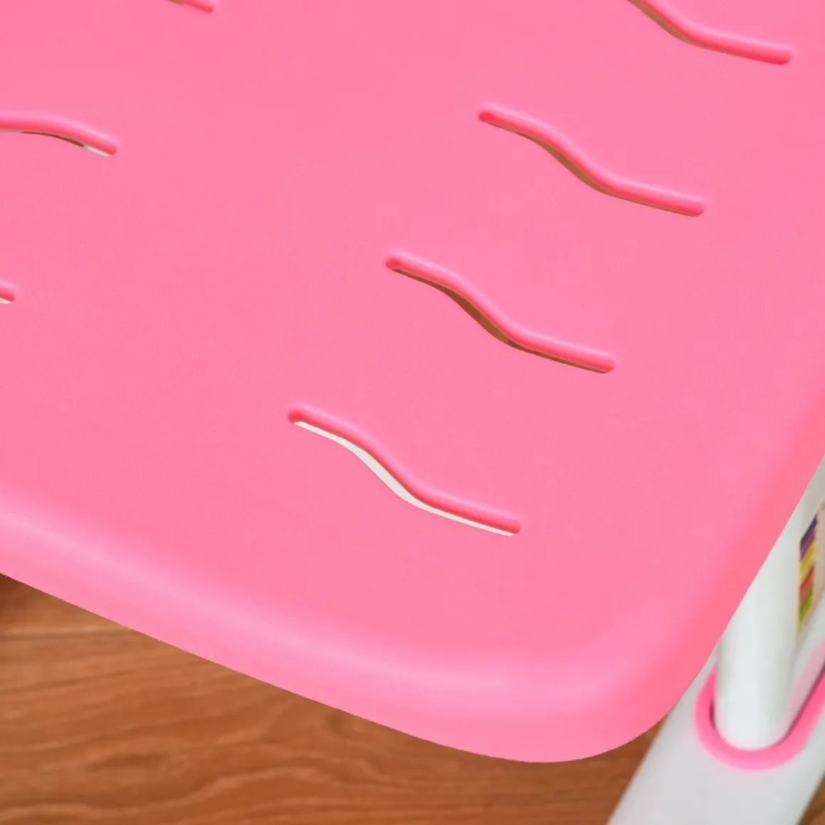 Homcom - Conjunto Pupitre reclinable + Silla Rosa