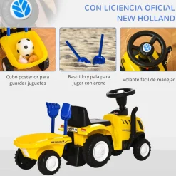 Homcom - Correpasillos Tractor con remolque
