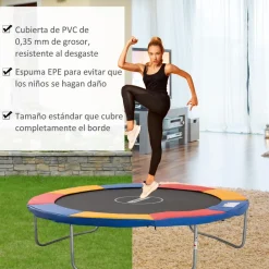Homcom - Cubierta de protección para cama elástica Ø 305 cm multicolor