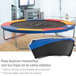 Homcom - Cubierta de protección para cama elástica Ø 305 cm multicolor
