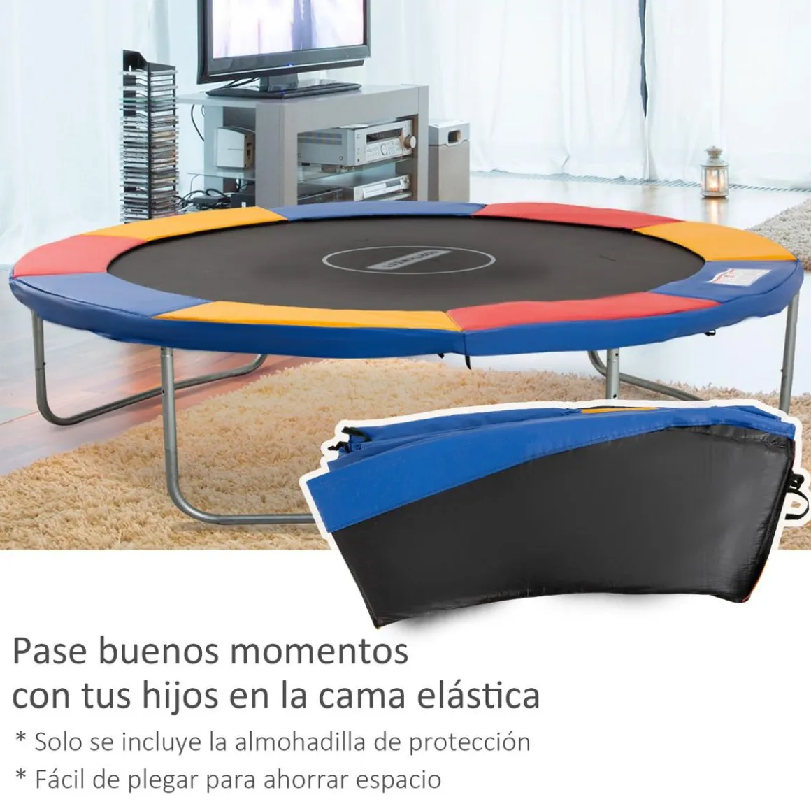 Homcom - Cubierta de protección para cama elástica Ø 305 cm multicolor