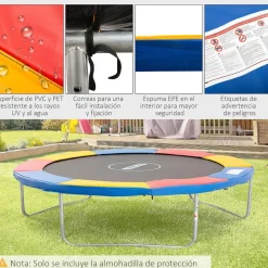 Homcom - Cubierta de protección para cama elástica Ø 305 cm multicolor