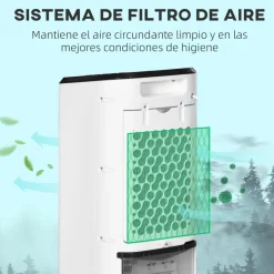 Homcom - Enfriador de Aire Portátil 3,5L