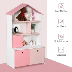 Homcom - Estantería de madera infantil