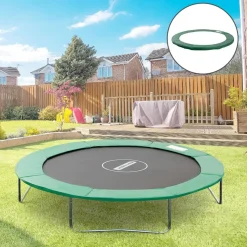 Homcom - Funda acolchada de protección borde camas elásticas 244 cm Verde