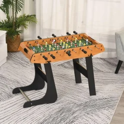 Homcom - Futbolín 22 jugadores y 2 marcadores Natural/Negro