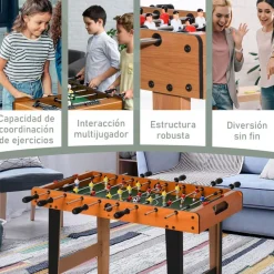 Homcom - Futbolín madera y negro