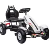 Homcom - Go Kart con pedales blanco-negro