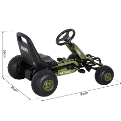 Homcom - Go Kart Racing Deportivo con Embrague