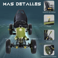 Homcom - Go-Kart a pedales para niños
