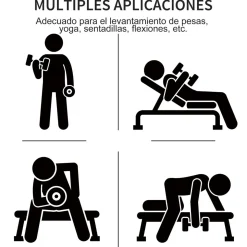Homcom - Juego de 8 mancuernas hexagonales