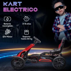 Homcom - Kart eléctrico infantil 2 velocidades