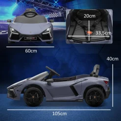 Homcom - Lamborghini Revuelto eléctrico Gris con mando