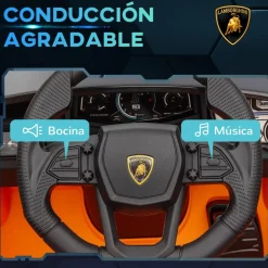 Homcom - Lamborghini Revuelto eléctrico Naranja con mando