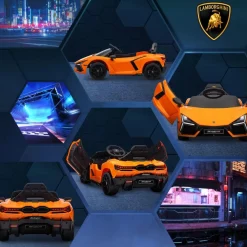 Homcom - Lamborghini Revuelto eléctrico Naranja con mando