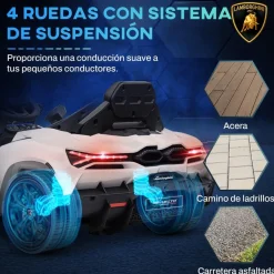 Homcom - Lamborghini Revuelto eléctrico Blanco con mando