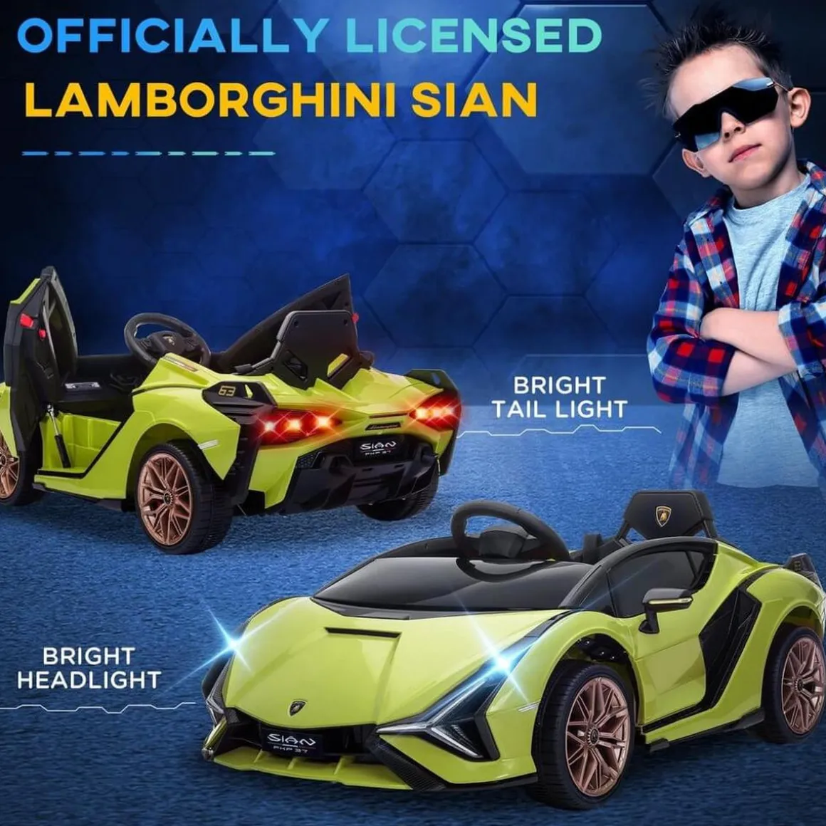 Homcom - Lamborghini SIAN eléctrico verde