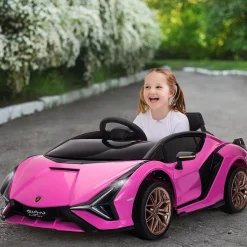 Homcom - Lamborghini SIAN eléctrico rosa