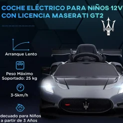 Homcom - Maserati GT2 eléctrico Gris con mando
