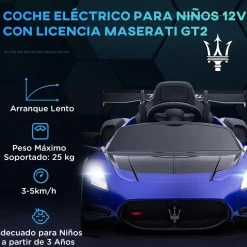 Homcom - Maserati GT2 eléctrico Azul con mando