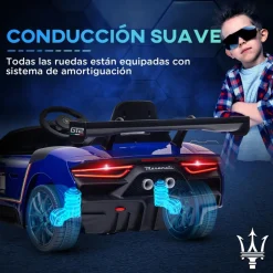 Homcom - Maserati GT2 eléctrico Azul con mando