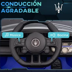 Homcom - Maserati GT2 eléctrico Azul con mando