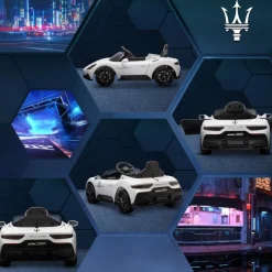 Homcom - Maserati MC20 eléctrico Blanco con mando