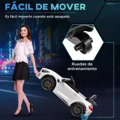 Homcom - Mercedes AMG GTR Batería con mando a distancia Blanco