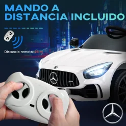 Homcom - Mercedes AMG GTR Batería con mando a distancia Blanco