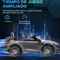 Homcom - Mercedes Benz AMG GTR eléctrico Plata con mando